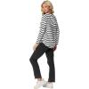 imageIWOLLENCE 2025 Fall Fashion Hoodies Sweatshirts Drawstring Casual Loose Long Sleeve Tops Shirts11white Black Stripe