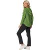 imageIWOLLENCE 2025 Fall Fashion Hoodies Sweatshirts Drawstring Casual Loose Long Sleeve Tops Shirts12green Blue Stripe