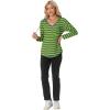 imageIWOLLENCE 2025 Fall Fashion Hoodies Sweatshirts Drawstring Casual Loose Long Sleeve Tops Shirts12green Blue Stripe