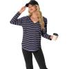 imageIWOLLENCE 2025 Fall Fashion Hoodies Sweatshirts Drawstring Casual Loose Long Sleeve Tops Shirts13black Purple Stripe