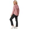 imageIWOLLENCE 2025 Fall Fashion Hoodies Sweatshirts Drawstring Casual Loose Long Sleeve Tops Shirts15pink Red Stripe