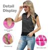 imageIWOLLENCE Womens Casual Sweater Vest Cap Sleeve Knit Pullover V Neck Sleeveless Tank Tops 2025 Spring Summer Clothes02 Black