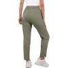 imageWomens Active Stretch Pants Quick Dry Breathable Athletic Trousers Comfy Fit Travel Hiking Pant Senior with Zipper PocketsCkhaki