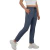 imageWomens Active Stretch Pants Quick Dry Breathable Athletic Trousers Comfy Fit Travel Hiking Pant Senior with Zipper PocketsCnavy Blue
