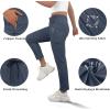 imageWomens Active Stretch Pants Quick Dry Breathable Athletic Trousers Comfy Fit Travel Hiking Pant Senior with Zipper PocketsCnavy Blue