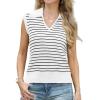 imageIWOLLENCE Womens Casual Sweater Vest Cap Sleeve Knit Pullover V Neck Sleeveless Tank Tops 2025 Spring Summer Clothes01 Beige