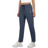 imageWomens Active Stretch Pants Quick Dry Breathable Athletic Trousers Comfy Fit Travel Hiking Pant Senior with Zipper PocketsCnavy Blue