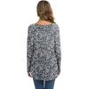 imageIWOLLENCE Womens Waffle Knit Tunic Blouse Tie Knot Henley Tops Loose Fitting Bat Wing Plain ShirtsZ01black Anemone