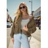 imageIWOLLENCE Womens Cropped Shacket Jacket Fashion Button Down Corduroy Shacket Jackets Casual Crop Shirts Fall Coat TopsCh Dark Khaki