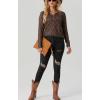 imageIWOLLENCE Womens Long Sleeve Aztec Western T Shirts Vintage Geometry Graphic Henley Tops Casual Button Down BlouseFpbrown Black Diamond