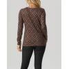 imageIWOLLENCE Womens Long Sleeve Aztec Western T Shirts Vintage Geometry Graphic Henley Tops Casual Button Down BlouseFpbrown Black Diamond
