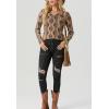 imageIWOLLENCE Womens Long Sleeve Aztec Western T Shirts Vintage Geometry Graphic Henley Tops Casual Button Down BlouseFpbrown Diamond Stripe