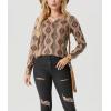 imageIWOLLENCE Womens Long Sleeve Aztec Western T Shirts Vintage Geometry Graphic Henley Tops Casual Button Down BlouseFpbrown Diamond Stripe
