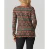 imageIWOLLENCE Womens Long Sleeve Aztec Western T Shirts Vintage Geometry Graphic Henley Tops Casual Button Down BlouseFpcow Brown Green