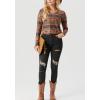 imageIWOLLENCE Womens Long Sleeve Aztec Western T Shirts Vintage Geometry Graphic Henley Tops Casual Button Down BlouseFphorse Diamond Stripe