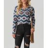 imageIWOLLENCE Womens Long Sleeve Aztec Western T Shirts Vintage Geometry Graphic Henley Tops Casual Button Down BlouseFpwhite Geometry