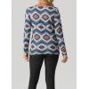 imageIWOLLENCE Womens Long Sleeve Aztec Western T Shirts Vintage Geometry Graphic Henley Tops Casual Button Down BlouseFpwhite Geometry