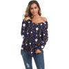 imageIWOLLENCE Womens Waffle Knit Tunic Blouse Tie Knot Henley Tops Loose Fitting Bat Wing Plain ShirtsZ02black Ghost Moon