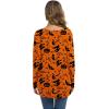 imageIWOLLENCE Womens Waffle Knit Tunic Blouse Tie Knot Henley Tops Loose Fitting Bat Wing Plain ShirtsZ02orange Pumpkin Witch