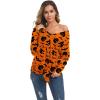 imageIWOLLENCE Womens Waffle Knit Tunic Blouse Tie Knot Henley Tops Loose Fitting Bat Wing Plain ShirtsZ02orange Pumpkin Witch