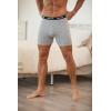 imageIWOLLENCE Mens Boxer Briefs Breathable Soft MoistureWicking Cotton Underwear with Comfort Flex Waistband MultipackBlack 6pack