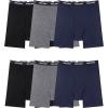imageIWOLLENCE Mens Boxer Briefs Breathable Soft MoistureWicking Cotton Underwear with Comfort Flex Waistband MultipackMulticolor 6pack B1
