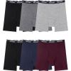 imageIWOLLENCE Mens Boxer Briefs Breathable Soft MoistureWicking Cotton Underwear with Comfort Flex Waistband MultipackMulticolor 6pack B2