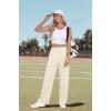 imageIWOLLENCE Womens Cargo Sweatpants Baggy Wide Straight Leg Sweats Pants with PocketsE02 Apricot