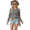 imageIWOLLENCE Womens Long Sleeve Aztec Western T Shirts Vintage Geometry Graphic Henley Tops Casual Button Down BlouseFpblue Paisley