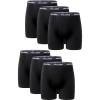 imageIWOLLENCE Mens Boxer Briefs Breathable Soft MoistureWicking Cotton Underwear with Comfort Flex Waistband MultipackBlack 6pack