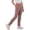 imageIWOLLENCE Womens Active Stretch Pants Quick Dry Breathable Athletic Comfy Fit Hiking Pant with Zipper PocketsCdark Pink