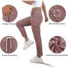 imageIWOLLENCE Womens Active Stretch Pants Quick Dry Breathable Athletic Comfy Fit Hiking Pant with Zipper PocketsCdark Pink