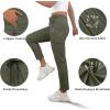 imageIWOLLENCE Womens Active Stretch Pants Quick Dry Breathable Athletic Comfy Fit Hiking Pant with Zipper PocketsColive Green