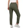 imageIWOLLENCE Womens Active Stretch Pants Quick Dry Breathable Athletic Comfy Fit Hiking Pant with Zipper PocketsColive Green