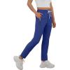 imageIWOLLENCE Womens Active Stretch Pants Quick Dry Breathable Athletic Comfy Fit Hiking Pant with Zipper PocketsCroyal Blue