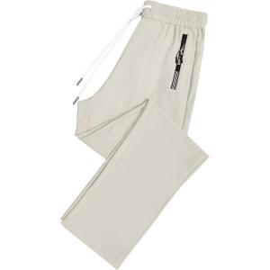 imageIWOLLENCE Womens Active Stretch Pants Quick Dry Breathable Athletic Comfy Fit Hiking Pant with Zipper PocketsLight Khakithick