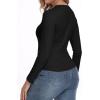 imageIWOLLENCE Womens Long Sleeve Thermal Shirts Crewneck Fleece Undershirt Plain Base Layer Tops Cold Weather UnderwearCblack