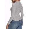 imageIWOLLENCE Womens Long Sleeve Thermal Shirts Crewneck Fleece Undershirt Plain Base Layer Tops Cold Weather UnderwearCgray
