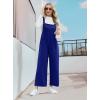 imageIWOLLENCE Jumpsuits For Women Boho Overalls Casual Long Bib Loose Womens Rompers with Pockets 20254 Navy Blue