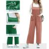 imageIWOLLENCE Jumpsuits For Women Boho Overalls Casual Long Bib Loose Womens Rompers with Pockets 20255 Coffee