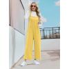 imageIWOLLENCE Jumpsuits For Women Boho Overalls Casual Long Bib Loose Womens Rompers with Pockets 20257 Yellow
