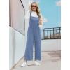 imageIWOLLENCE Jumpsuits For Women Boho Overalls Casual Long Bib Loose Womens Rompers with Pockets 20258 Blue Gray