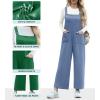 imageIWOLLENCE Jumpsuits For Women Boho Overalls Casual Long Bib Loose Womens Rompers with Pockets 20258 Blue Gray
