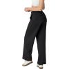 imageIWOLLENCE Womens Wide Leg Sweatpants Mid Rise Adjustable Drawstring Baggy Sweat Pants with PocketsBlack