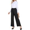 imageIWOLLENCE Womens Wide Leg Sweatpants Mid Rise Adjustable Drawstring Baggy Sweat Pants with PocketsBlack