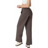 imageIWOLLENCE Womens Wide Leg Sweatpants Mid Rise Adjustable Drawstring Baggy Sweat Pants with PocketsBrown