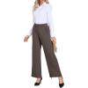 imageIWOLLENCE Womens Wide Leg Sweatpants Mid Rise Adjustable Drawstring Baggy Sweat Pants with PocketsBrown