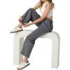 imageIWOLLENCE Womens Wide Leg Sweatpants Mid Rise Adjustable Drawstring Baggy Sweat Pants with PocketsDark Grey