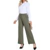 imageIWOLLENCE Womens Wide Leg Sweatpants Mid Rise Adjustable Drawstring Baggy Sweat Pants with PocketsOlive Green