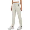 imageIWOLLENCE Womens Active Stretch Pants Quick Dry Breathable Athletic Comfy Fit Hiking Pant with Zipper PocketsLight Khaki